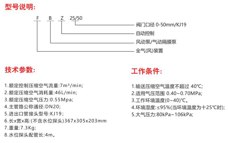 礦用風動泵自動排水裝置